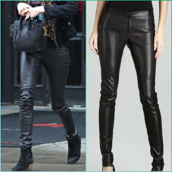 alice and olivia leather pants